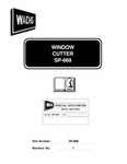 SP-669 PWC 18 Window Cutter Manual