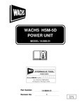 HSM-5D Hydraulic Power Unit User Manual