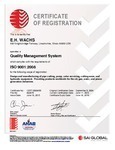 Certificate of Registration ISO 9001:2008