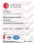 CERTIFICADO DE REGISTRO ISO 9001:2015